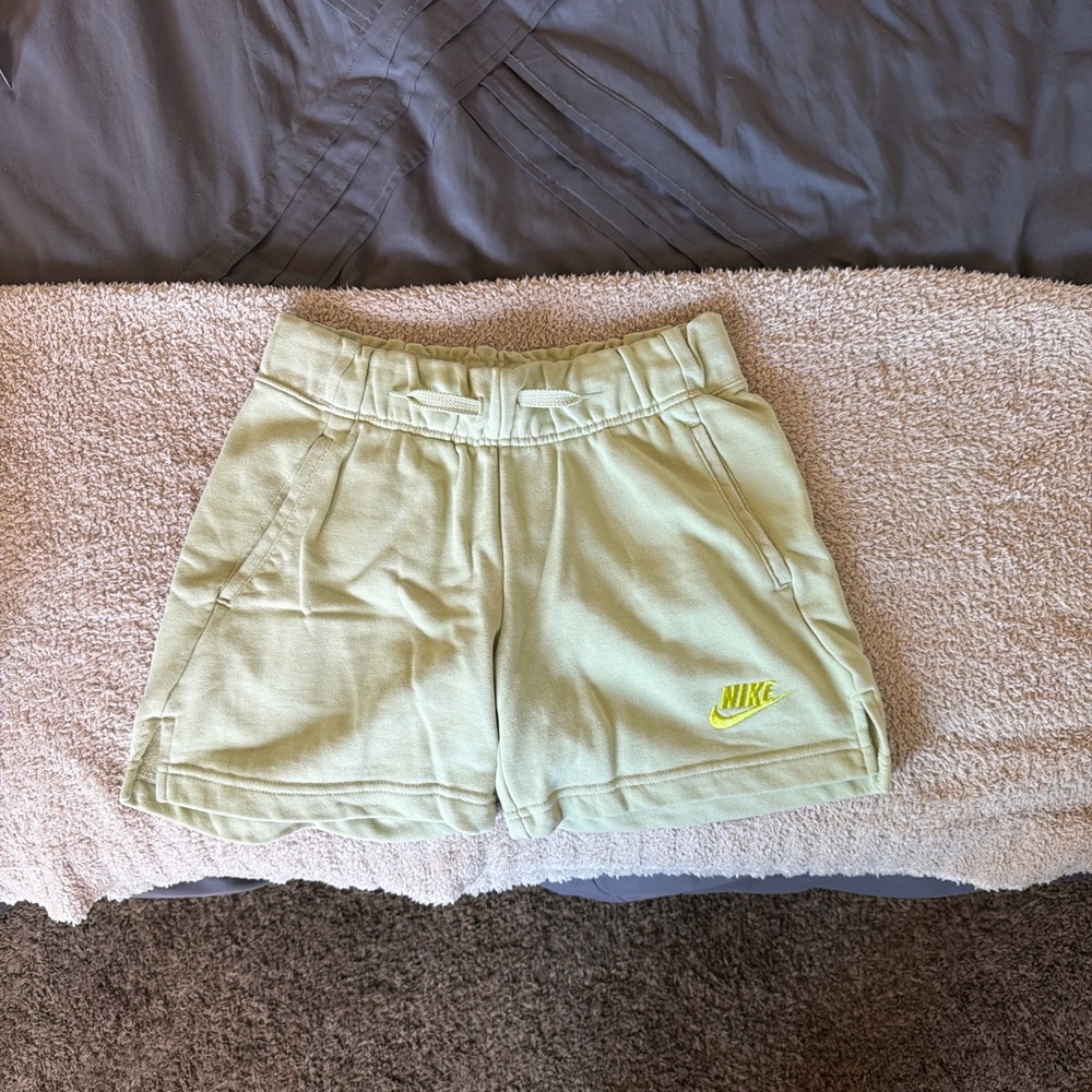 Nike Women's Light Green Sweat Shorts